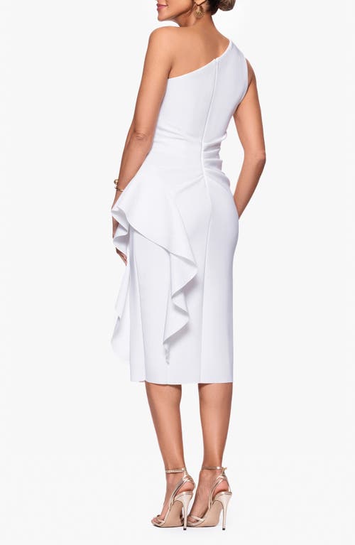 Xscape Evenings Gathered One-shoulder Cocktail Dress