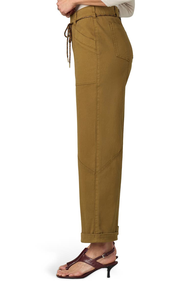Ultra Skyrise High Waist Relaxed Stretch Cotton Pants, Alternate, color, GOLDEN OLIVE