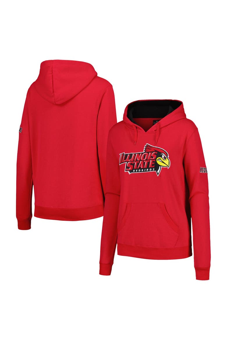 Women's Stadium Athletic Red Illinois State Redbirds Big Logo Pullover Hoodie, Main, color, Red