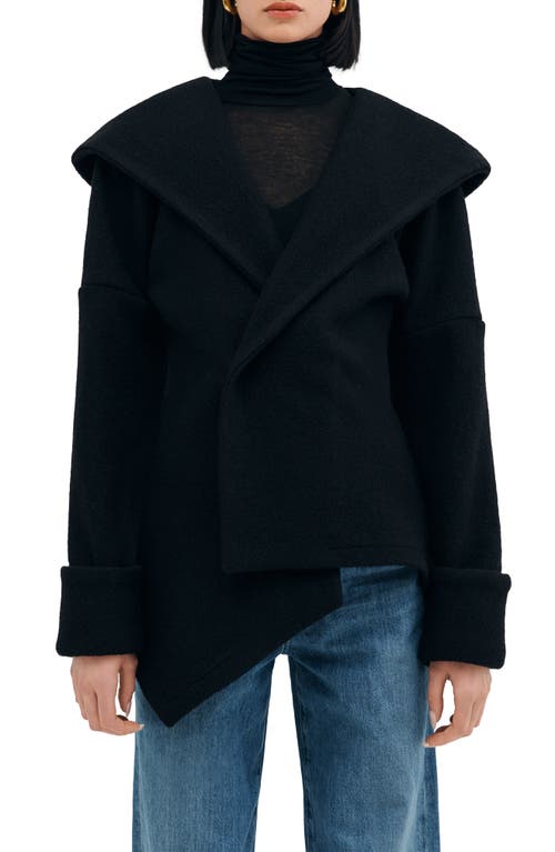 Two Lines By Marcella Kyota Hooded Jacket In Black
