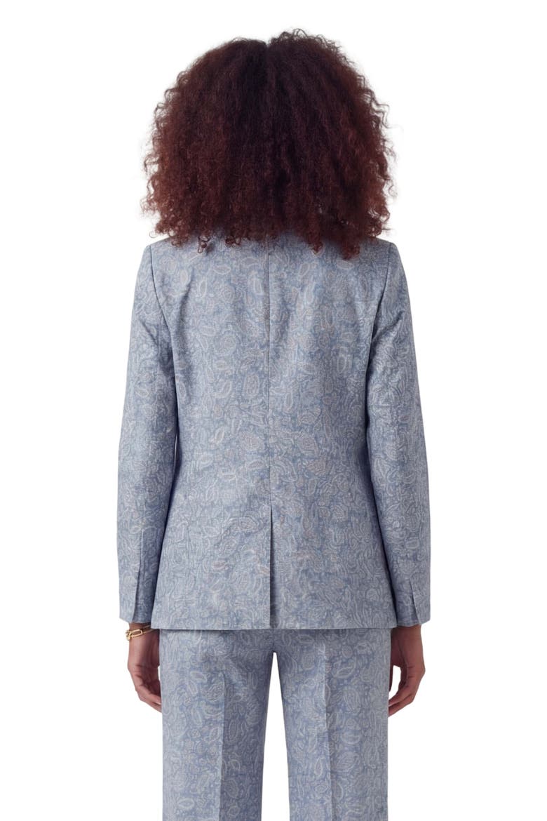 Paisley Pile Womens Tailored Blazer, Alternate, color, PAISLEY PILE NATURAL