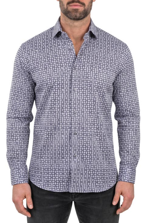 Fibonacci Contemporary Fit Button-Up Shirt