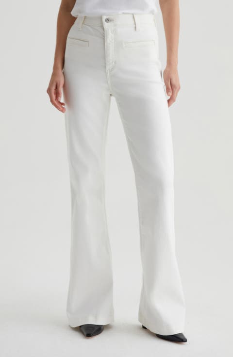 Desi High Waist Flare Jeans (Powder)
