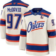 FANATICS Men's Fanatics Connor McDavid Light Beige Edmonton Oilers Alternate Premium Jersey