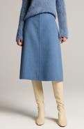Vince Wool Blend A-Line Skirt