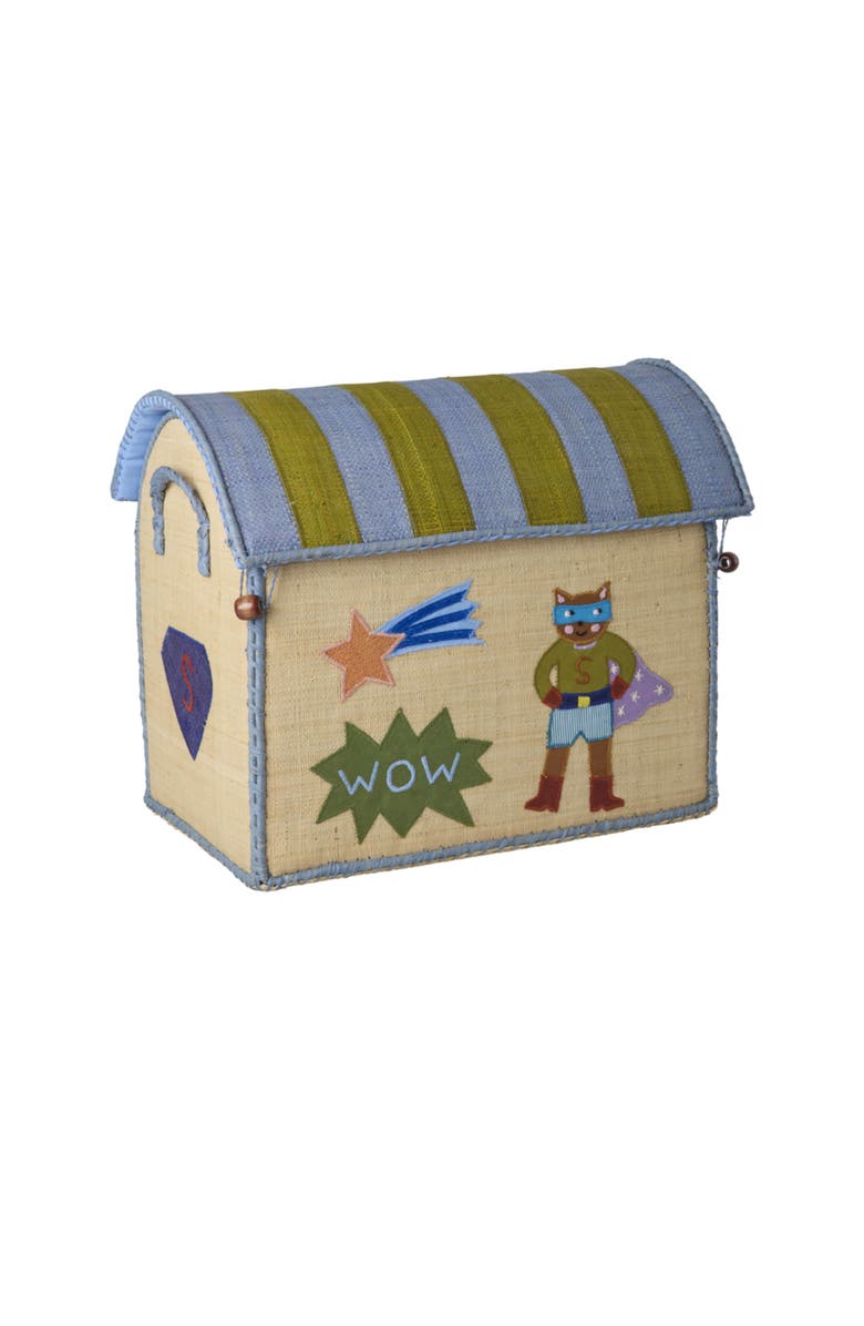 10004222 Raffia Toy Baskets Hero Set 3pc, Alternate, color, Blue