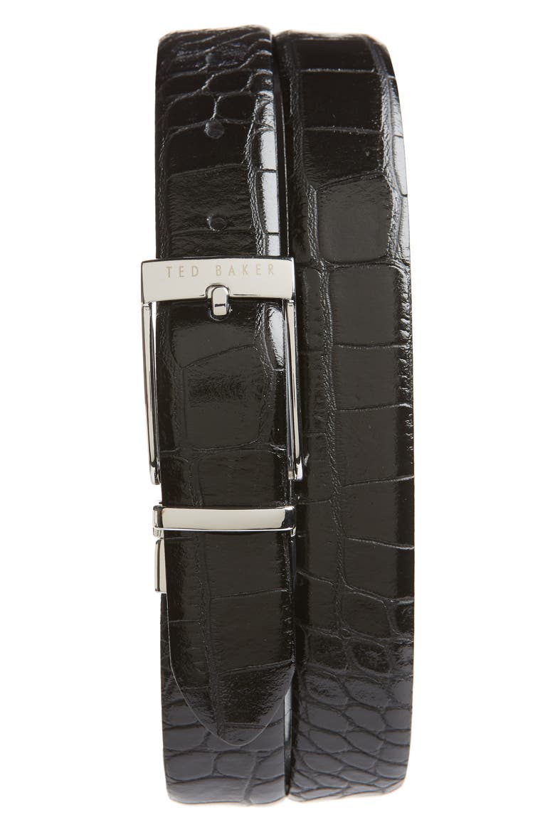 Penna Reversible Leather Belt, Main, color, BLACK