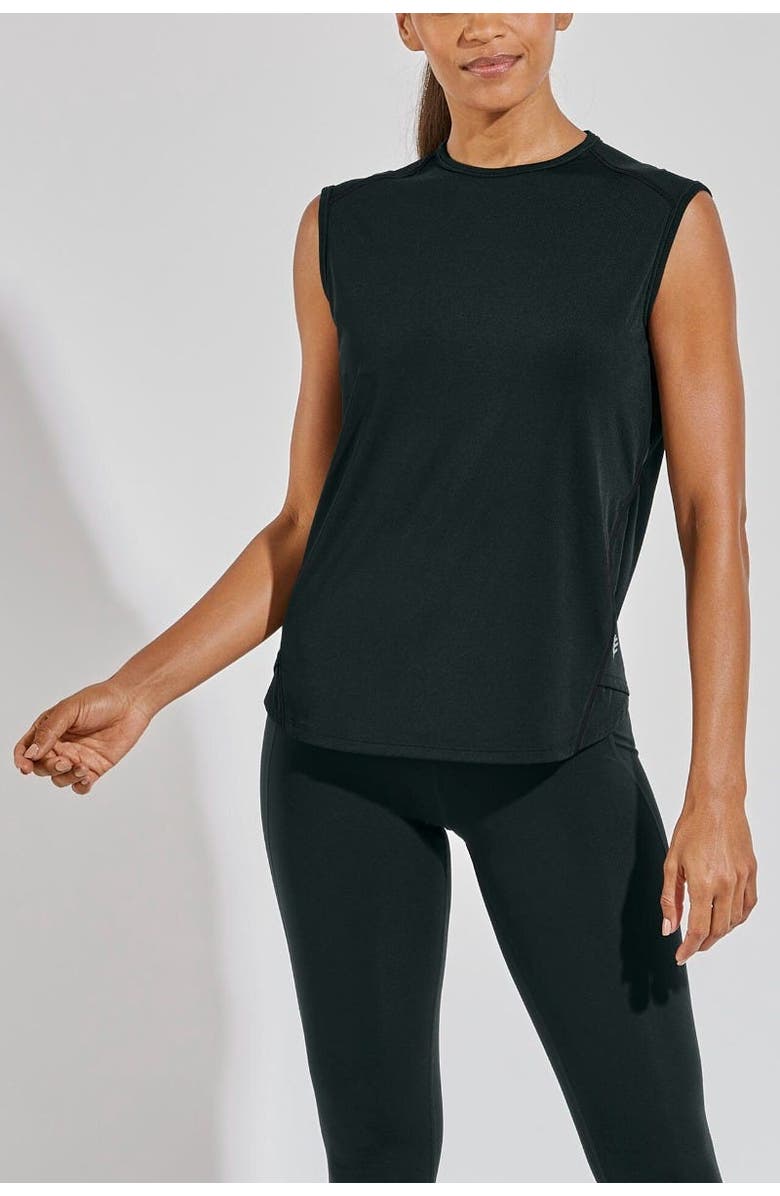 Coolibar Women's Tank - UPF 50+ Sun Protection - Accelera, Alternate, color, Black