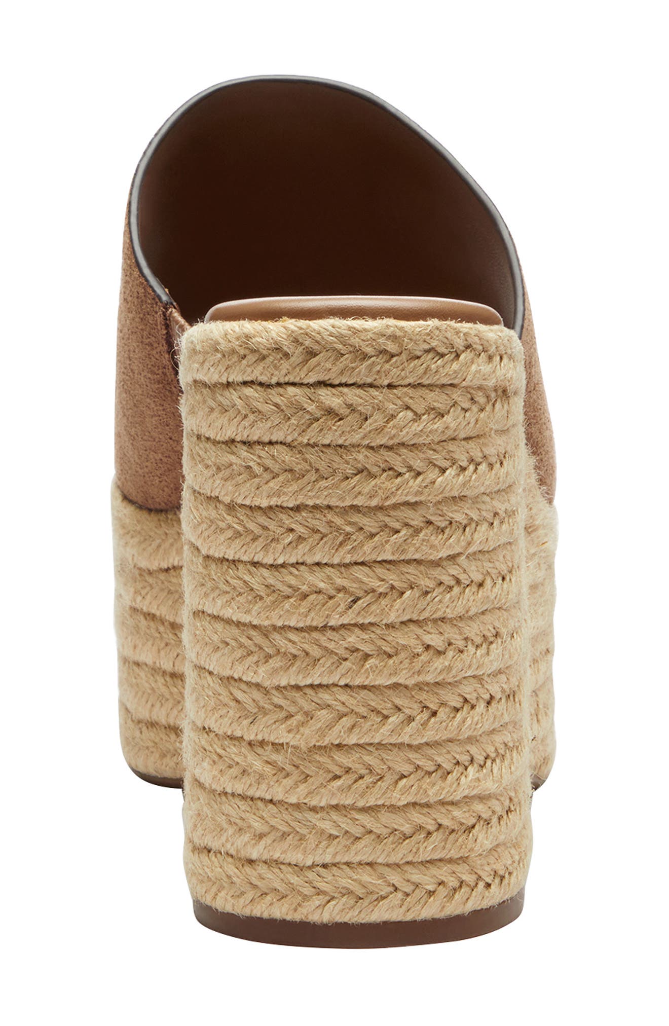 COACH Suede Platform Wedge Sandal, Alternate, color, Coconut