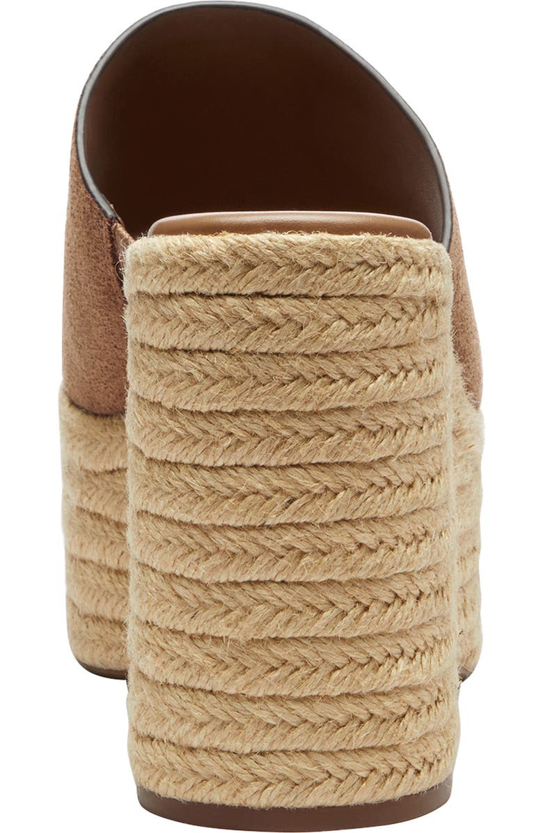 COACH Suede Platform Wedge Sandal, Alternate, color, Coconut