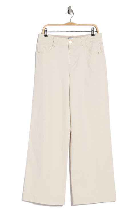 'Ab'solution High Waist Wide Leg Jeans (Blanched Almond)