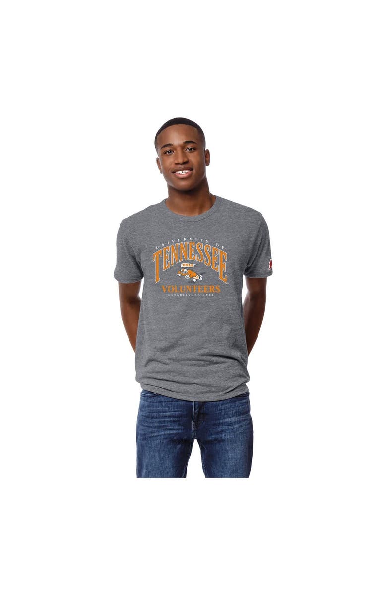 LEAGUE COLLEGIATE WEAR Men's League Collegiate Wear Heather Gray Tennessee Volunteers Tall Arch 2.0 Victory Falls Tri-Blend T-Shirt, Main, color, Heather Gray
