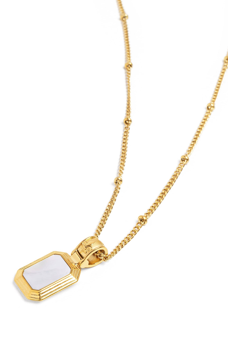 Nialaya Sterling Silver Two-in-One Pearl and Black Onyx Pendant Necklace, Alternate, color, Gold