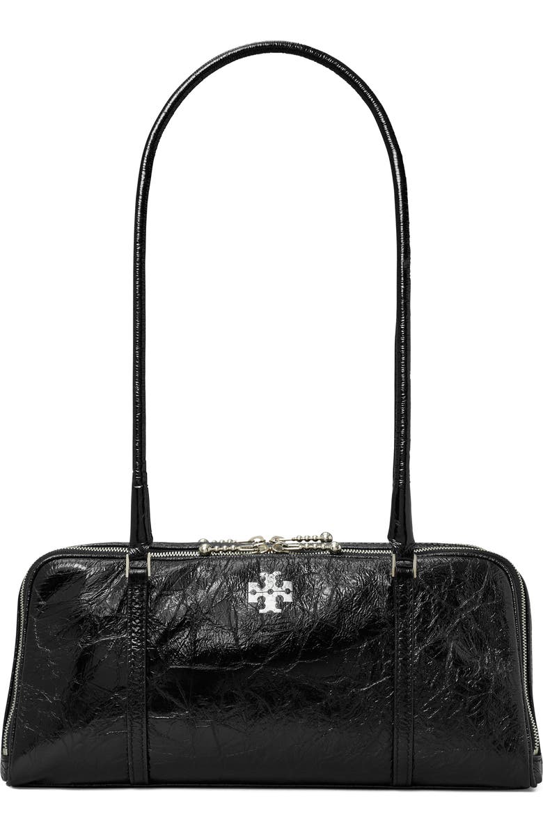 Tory Burch T Monogram Small Metallic Marshmallow Satchel, Main, color,