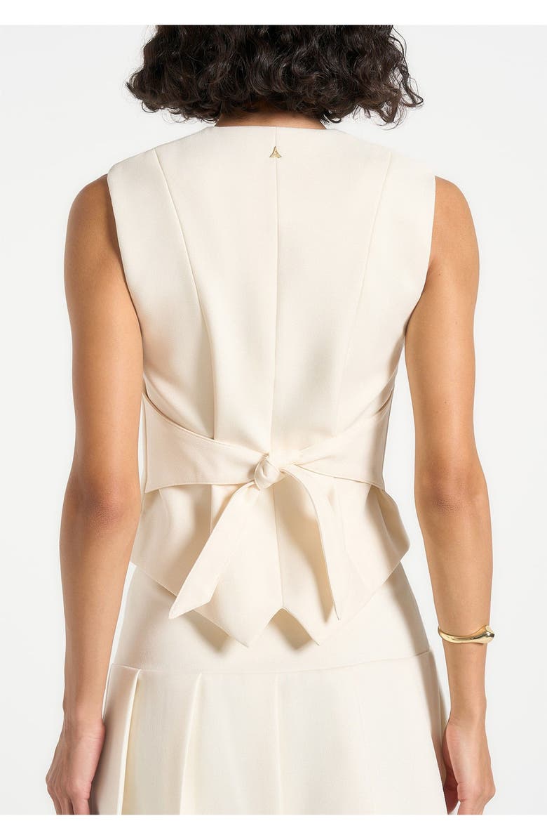 Manière De Voir Christine Tailored Cinch Waistcoat, Alternate, color, Off White