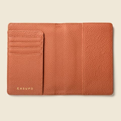 Leather Passport Wallet with RFID Protection