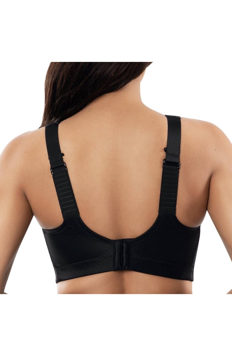 Parfait Active Full Bust Unlined Sports Bra, Alternate, color, Black