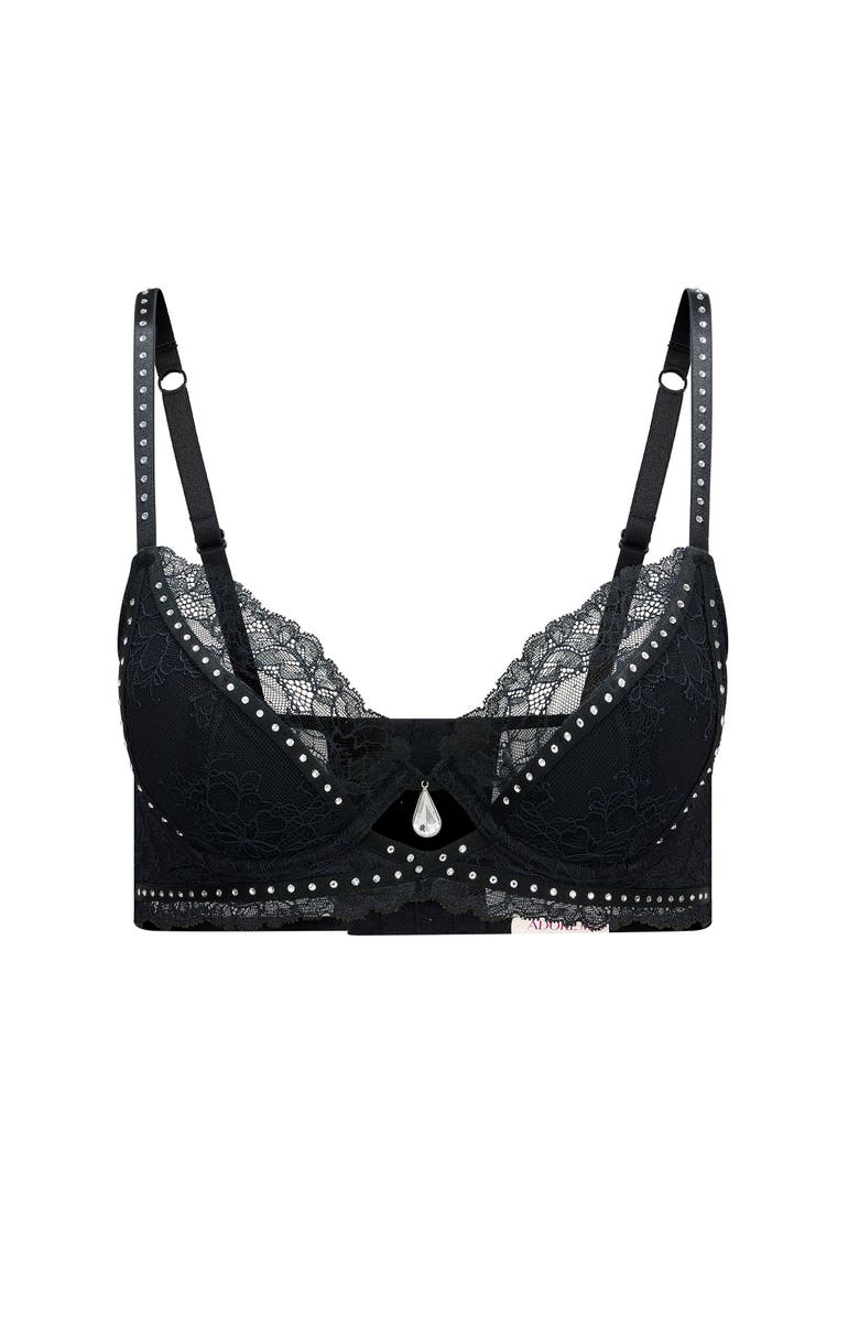Adore Me Lyra Contour Demi Bra, Alternate, color, Black
