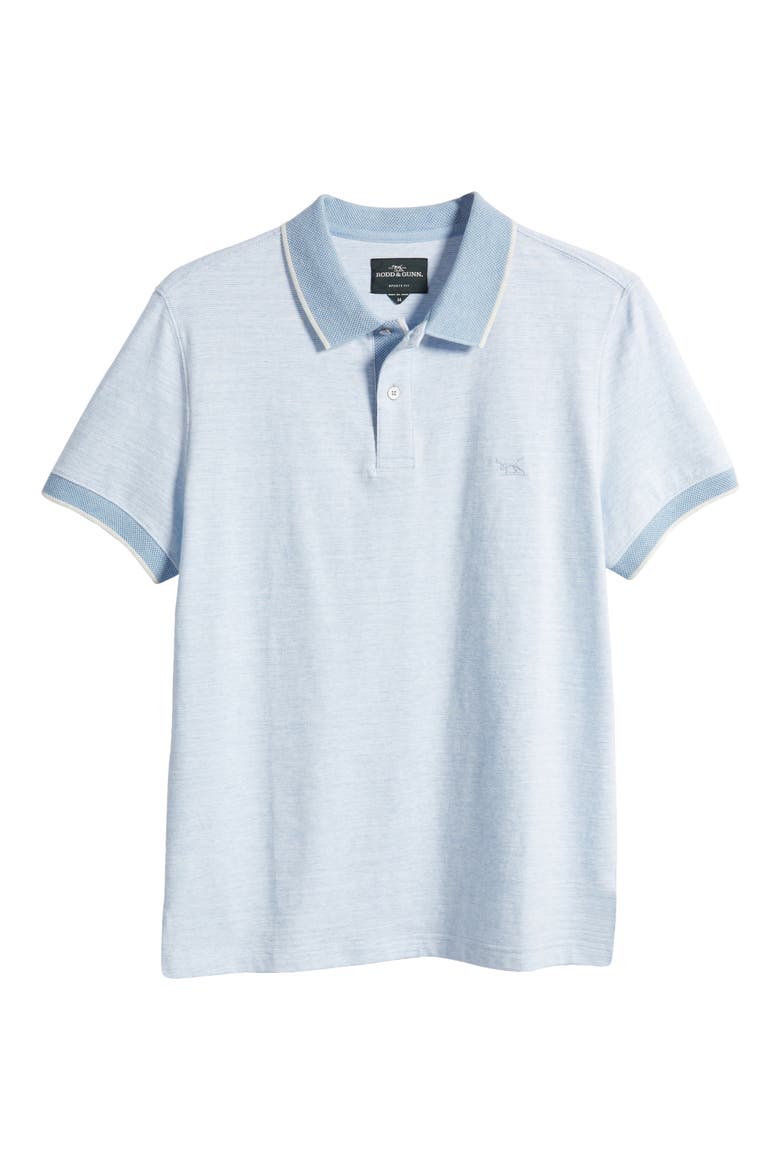 Langs Beach Sports Fit Slub Tipped Polo, Alternate, color, MIST