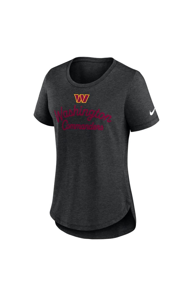 Nike Women's Nike Black Washington Commanders Script Tri-Blend T-Shirt, Alternate, color, Black