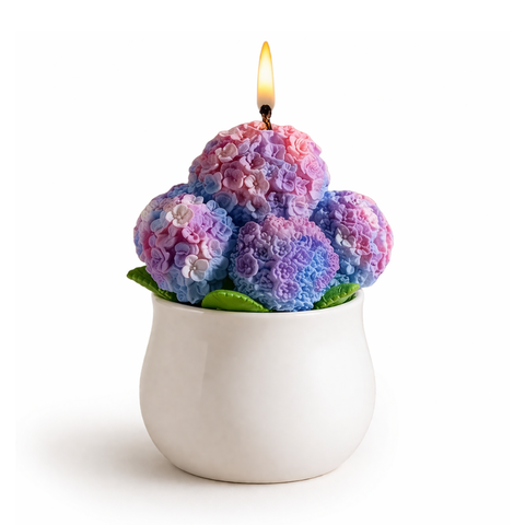 Hydrangea Flower Candle