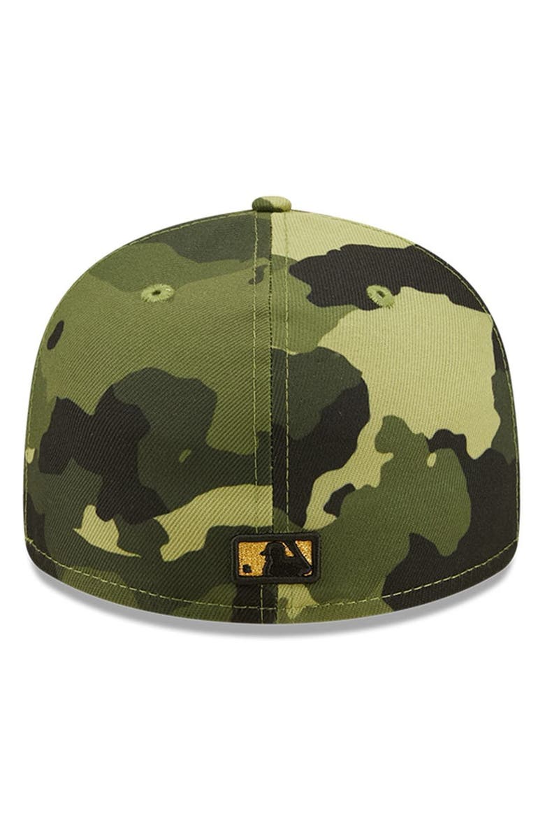 New Era Men's New Era Camo Cleveland Guardians 2022 Armed Forces Day On-Field Low Profile 59FIFTY, Alternate, color,