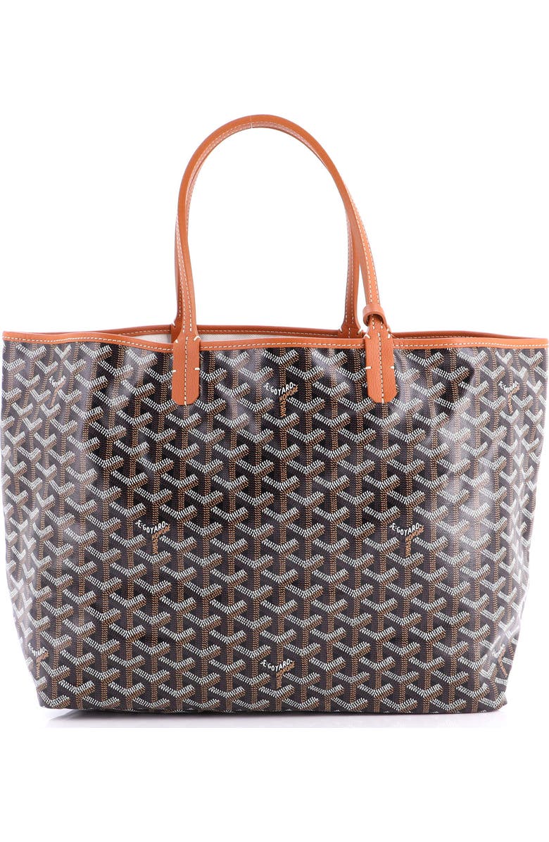 Pre-Owned Goyard Saint Louis Tote Coated Canvas PM, Main, color, Brown