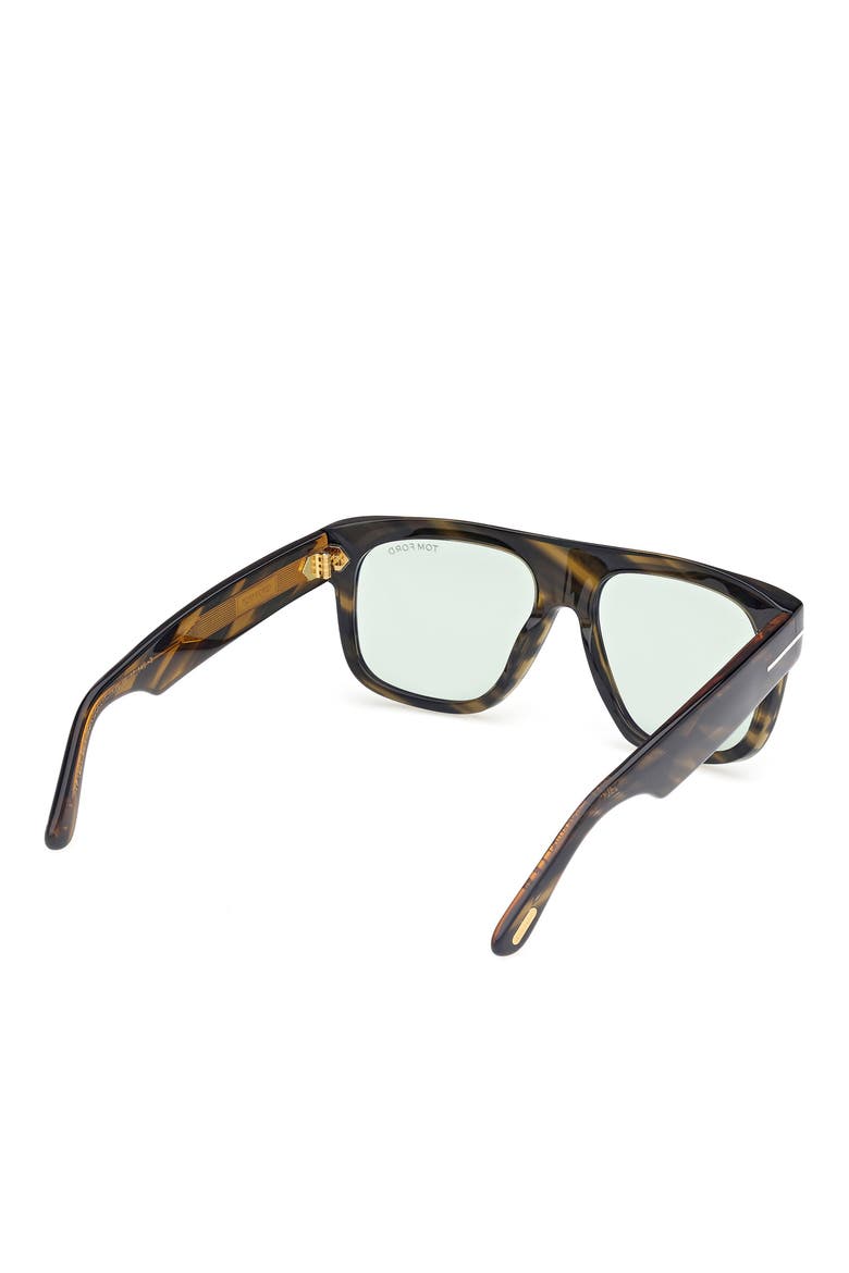 Icon 56mm Pilot Sunglasses, Alternate, color, BROWN W AMBER/ GREY/ GREEN