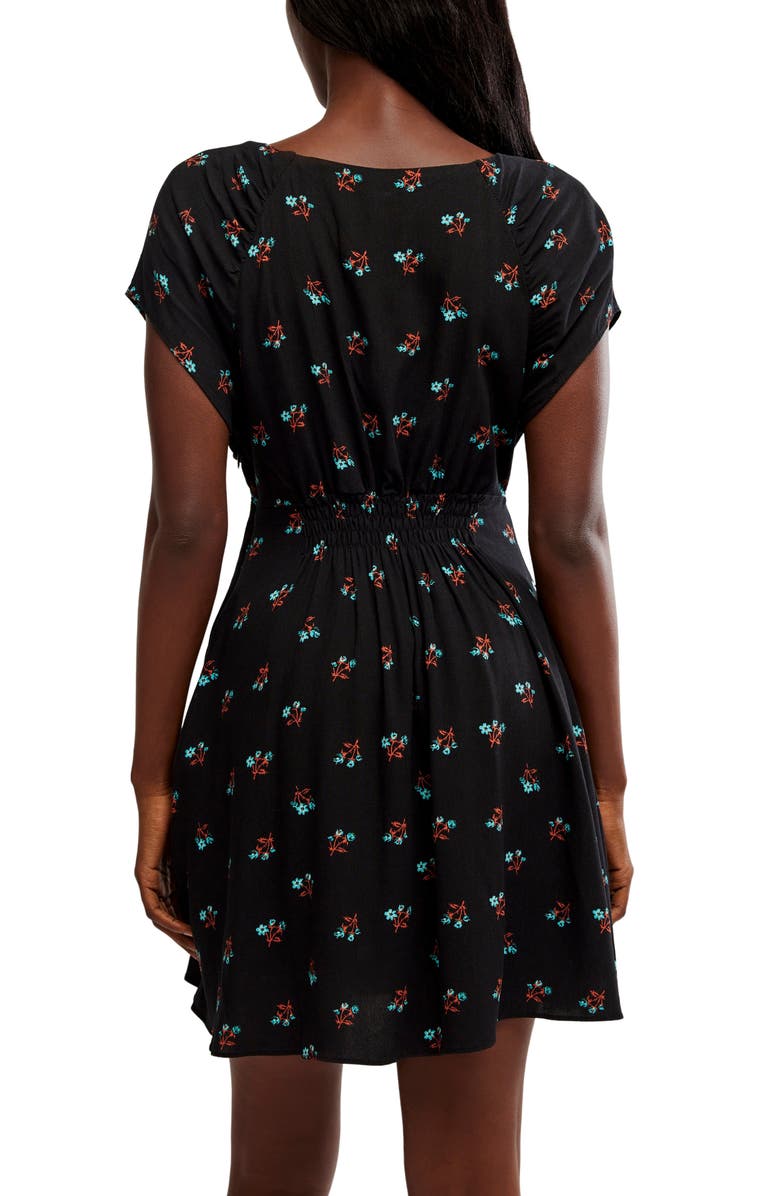 Free People Everyone's Favorite Minidress, Alternate, color, Black Combo