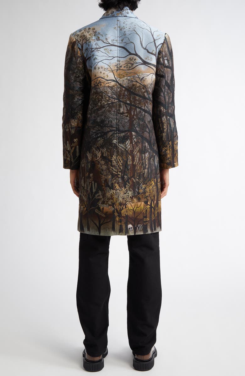 ENDLESS JOY Arcadia Cotton & Wool Jacquard Button-Up Overcoat, Alternate, color, 