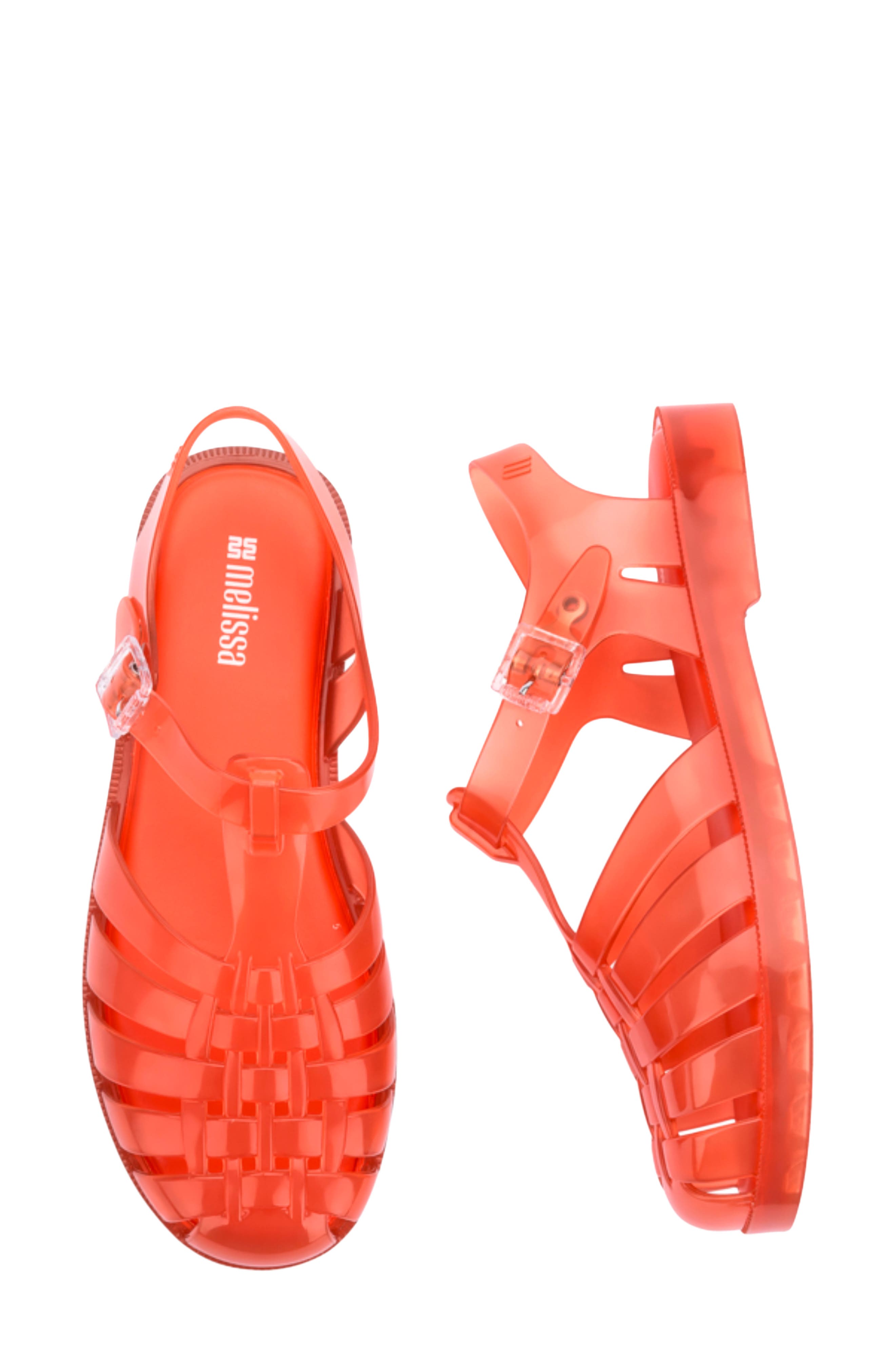 Possession Jelly Fisherman Sandal, Alternate, color, TRANSP ORANGE