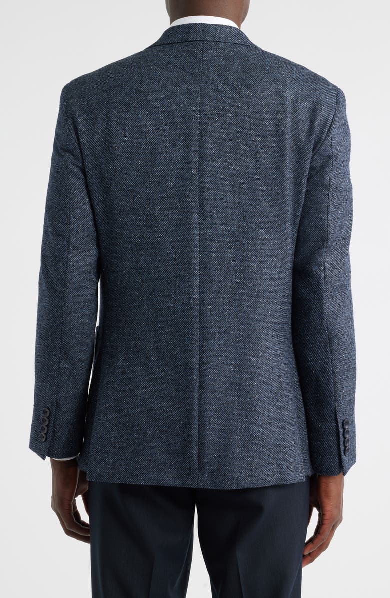 Nordstrom Black & Blue Slub Wool Blend Sport Coat, Alternate, color, Black- Blue Night Melange