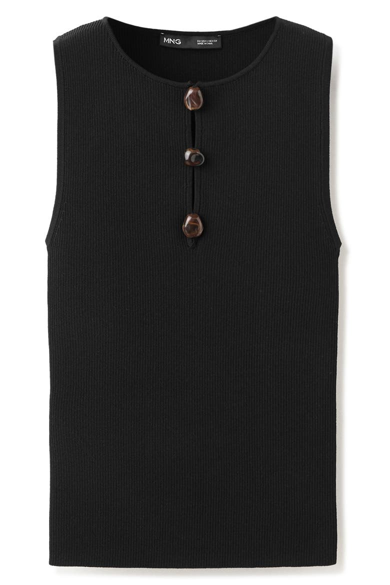 Ribbed Knit Top, Alternate, color, BLACK