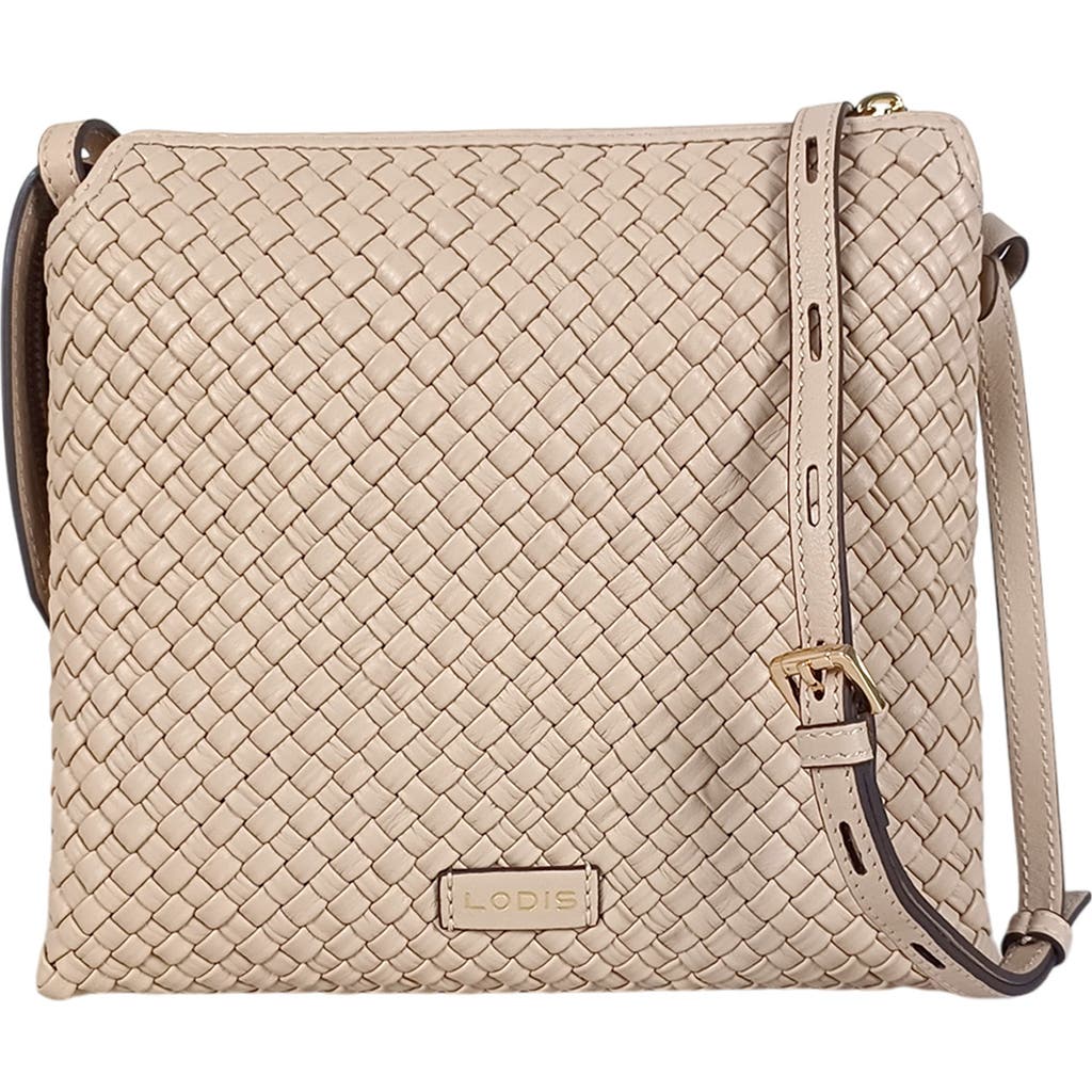 Lodis Maddie Woven Crossbody Bag In Brown