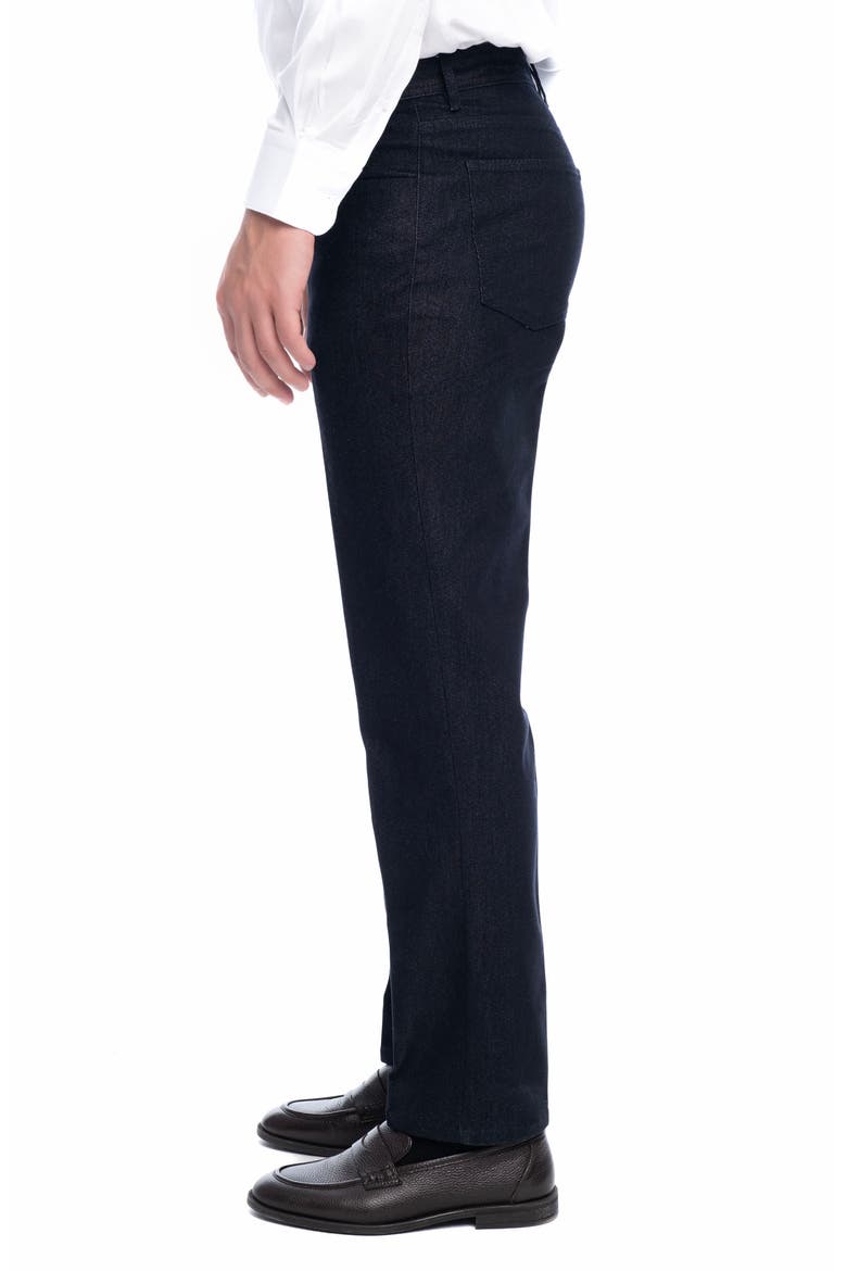 Stretch Cotton-Blend Long Casual Pants, Alternate, color, BLACK