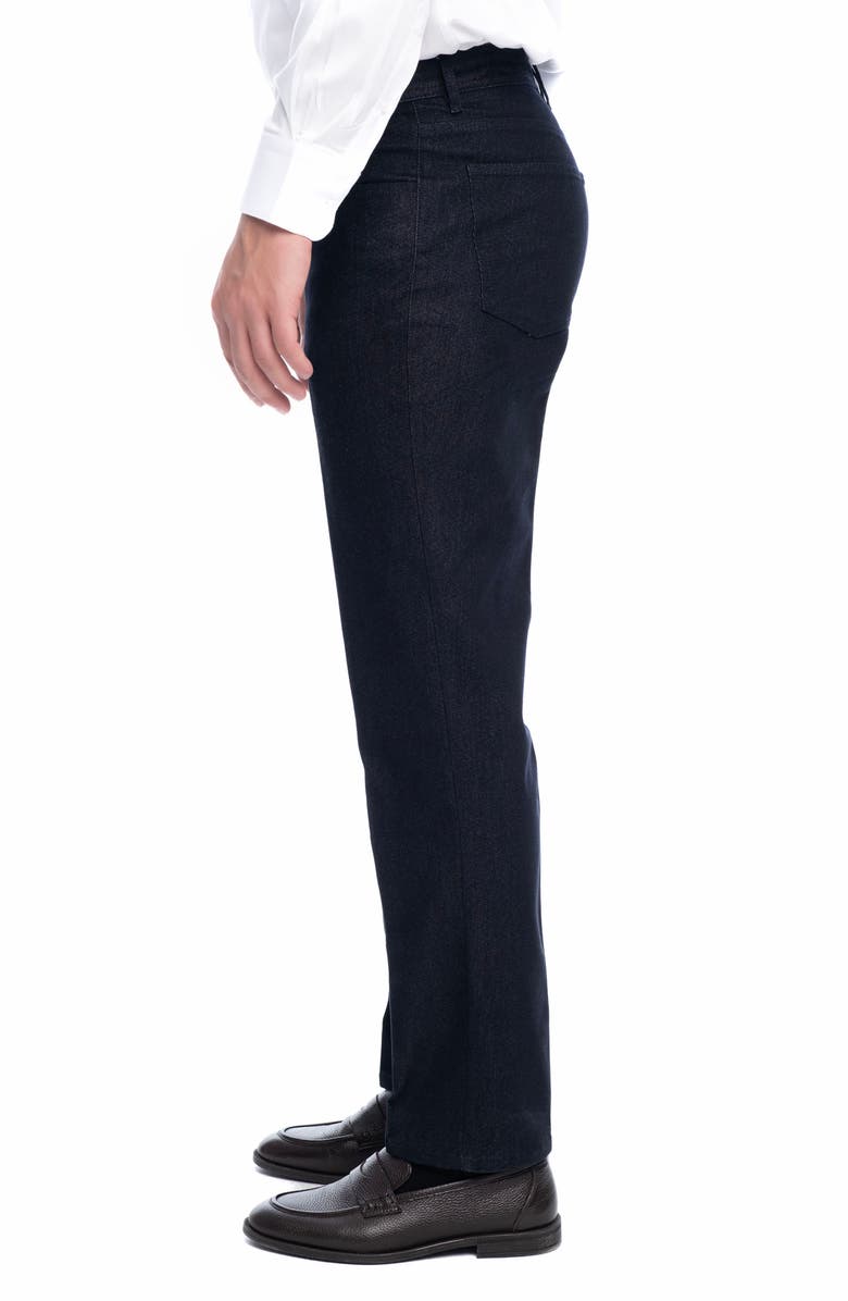 VELLAPAIS Stretch Cotton-Blend Long Casual Pants, Alternate, color, Black