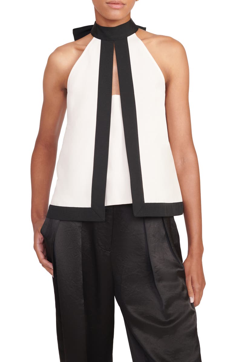 STAUD Wright Tie Back Cutout Sleeveless Top, Main, color,