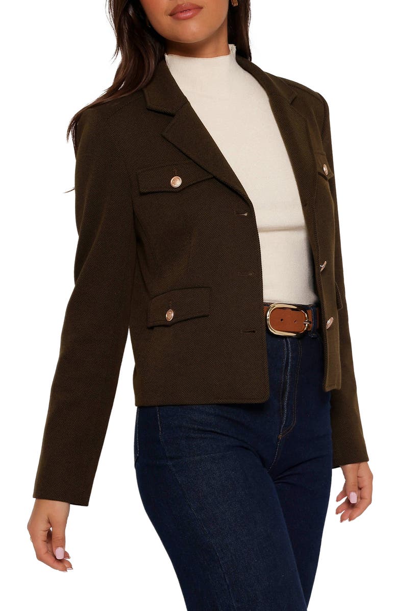 Petal & Pup Bandit Button Front Jacket, Alternate, color, Olive
