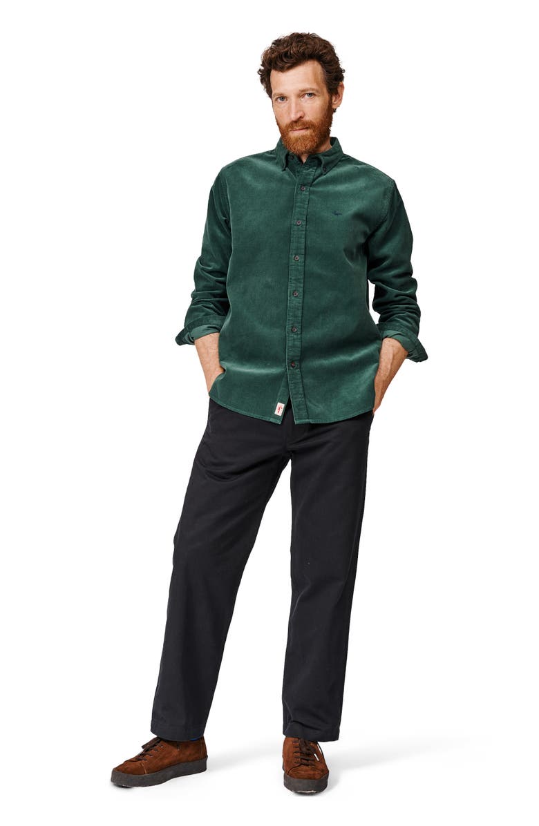 Aubin Haworth Corduroy Shirt, Alternate, color, Dark Green