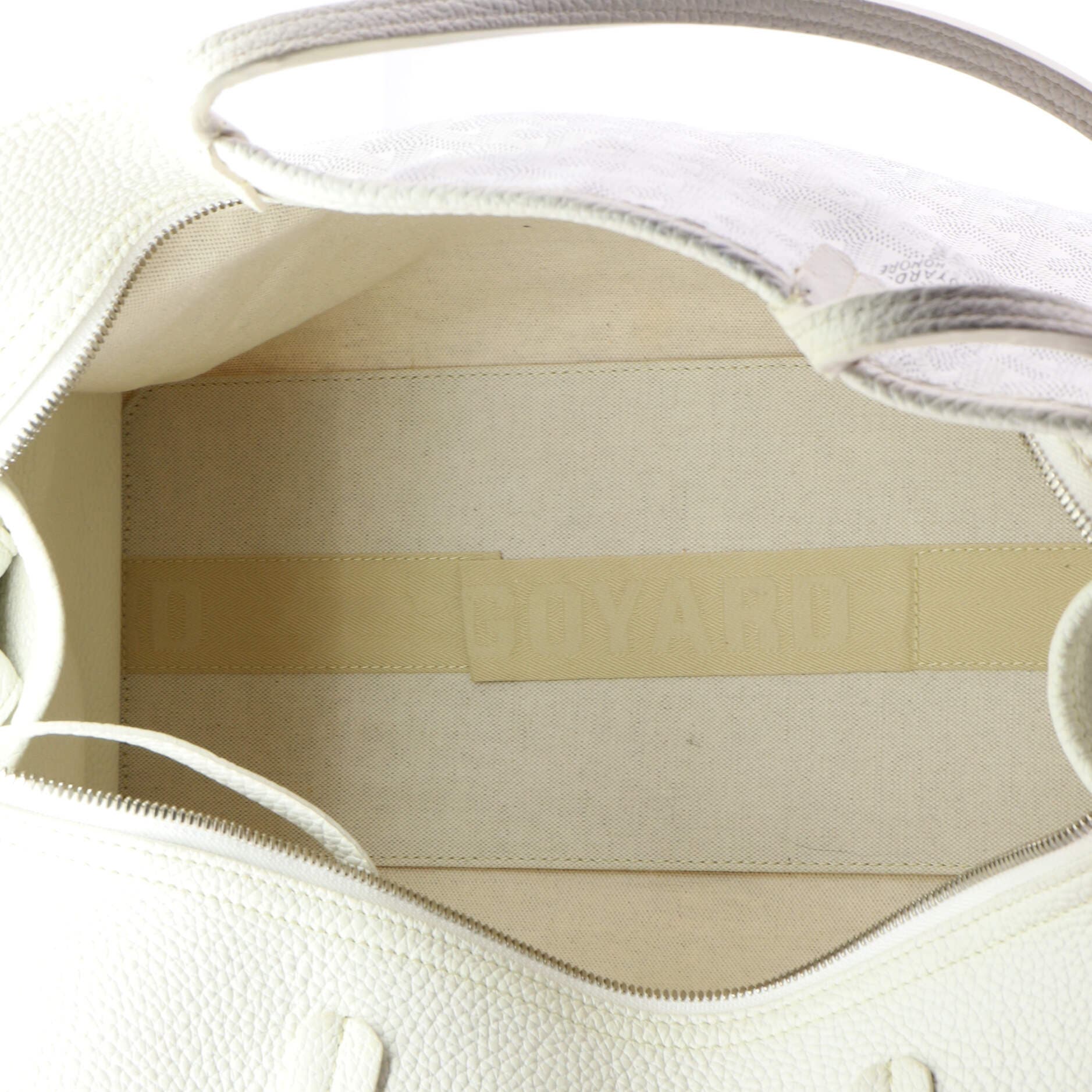 Pre-Owned Goyard Hardy Pet Carrier Coated Canvas PM, Alternate, color, White