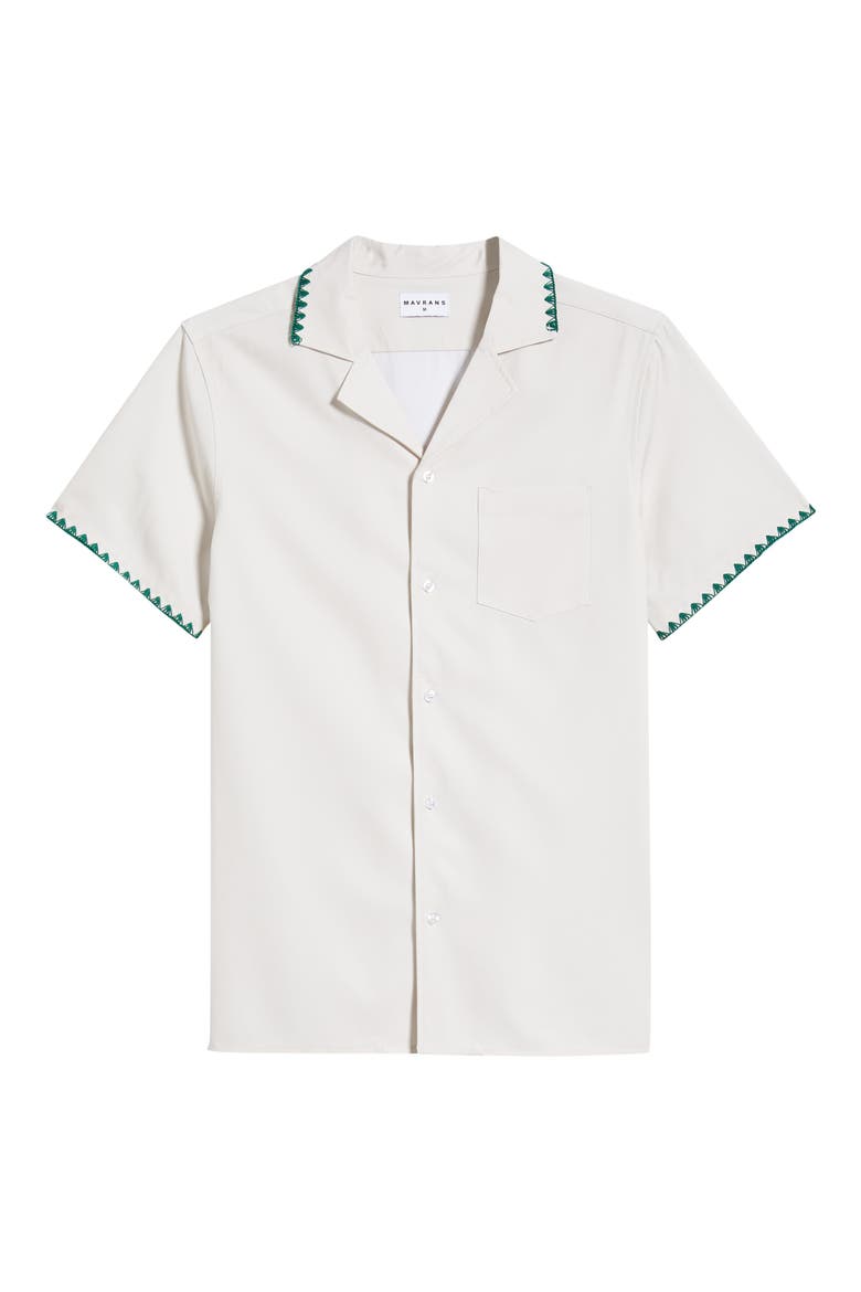 Golf Ball Stitch Weekend Camp Shirt, Alternate, color, WHITE