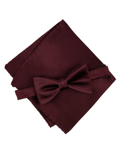 Brooklyn Brigade Solid Satin Pre-tied Bow Tie