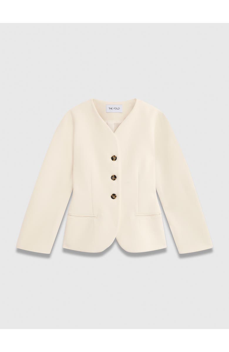 The Fold Ravello Long Sleeve Tailored Jacket, Alternate, color, Neutral