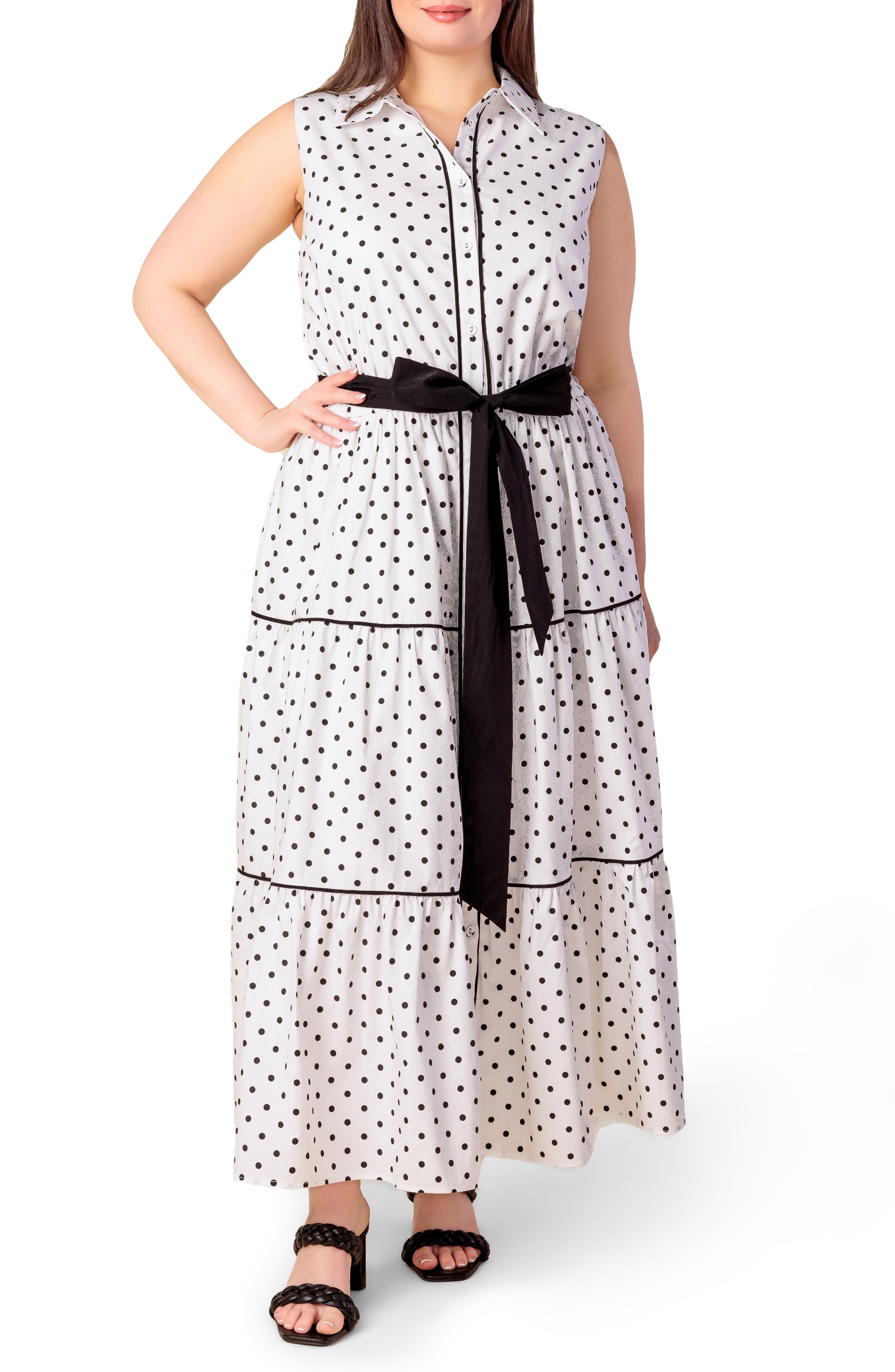 FLYING TOMATO Print Woven Midi Dress