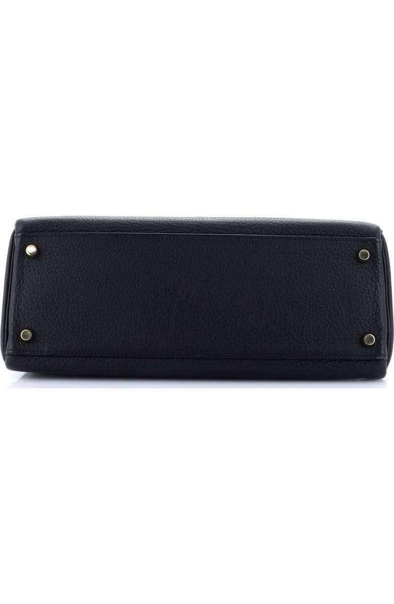 Pre-Owned Hermes Kelly Handbag Black Clemence with Gold Hardware 32, Alternate, color,