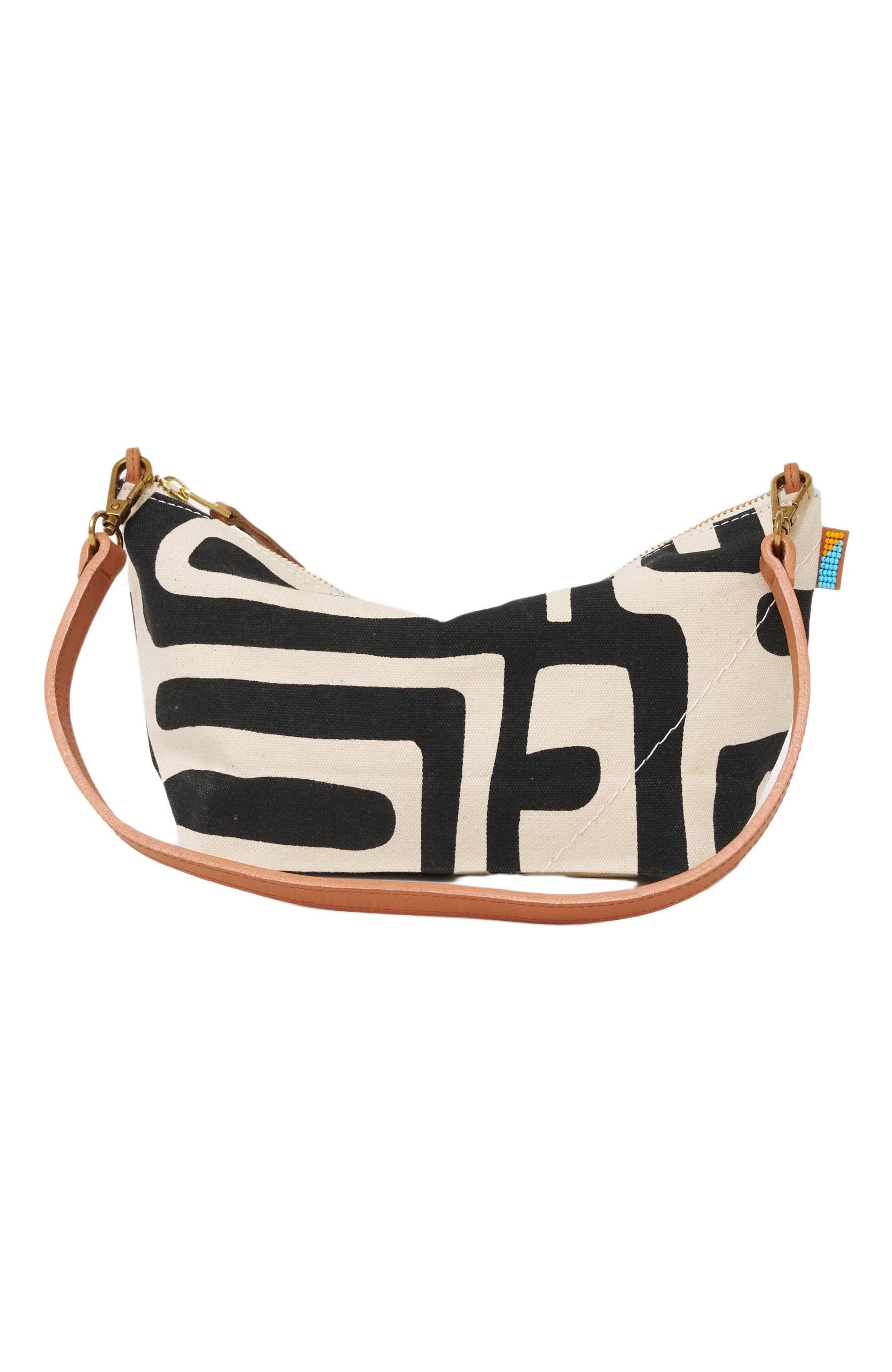 Ubuntu Life Large Convertible Pouch, Alternate, color, Black Kuba