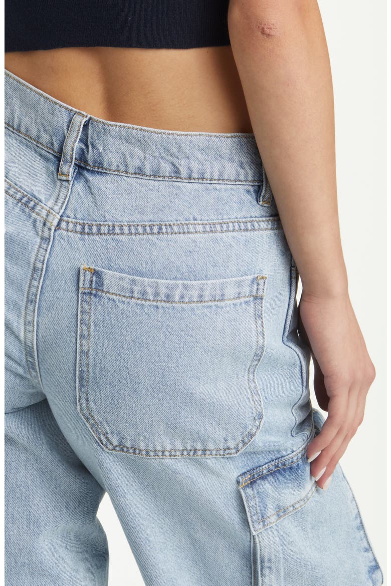 '90s Asymmetric Fly Wide Leg Cargo Jeans, Alternate, color, SHILOH BLUE