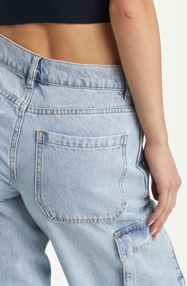 PacSun '90s Asymmetric Fly Wide Leg Cargo Jeans, Alternate, color, 