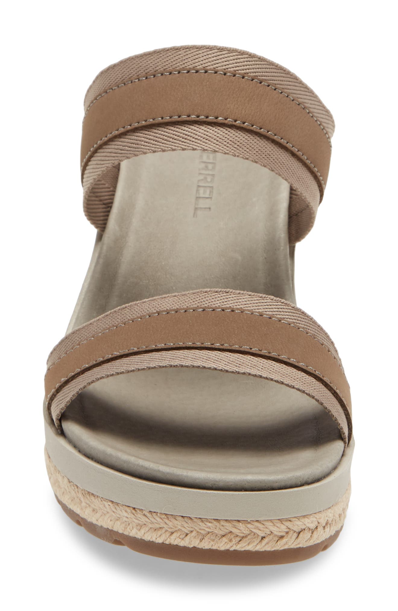 Kaiteri Wedge Slide Sandal, Alternate, color, BRINDLE FABRIC