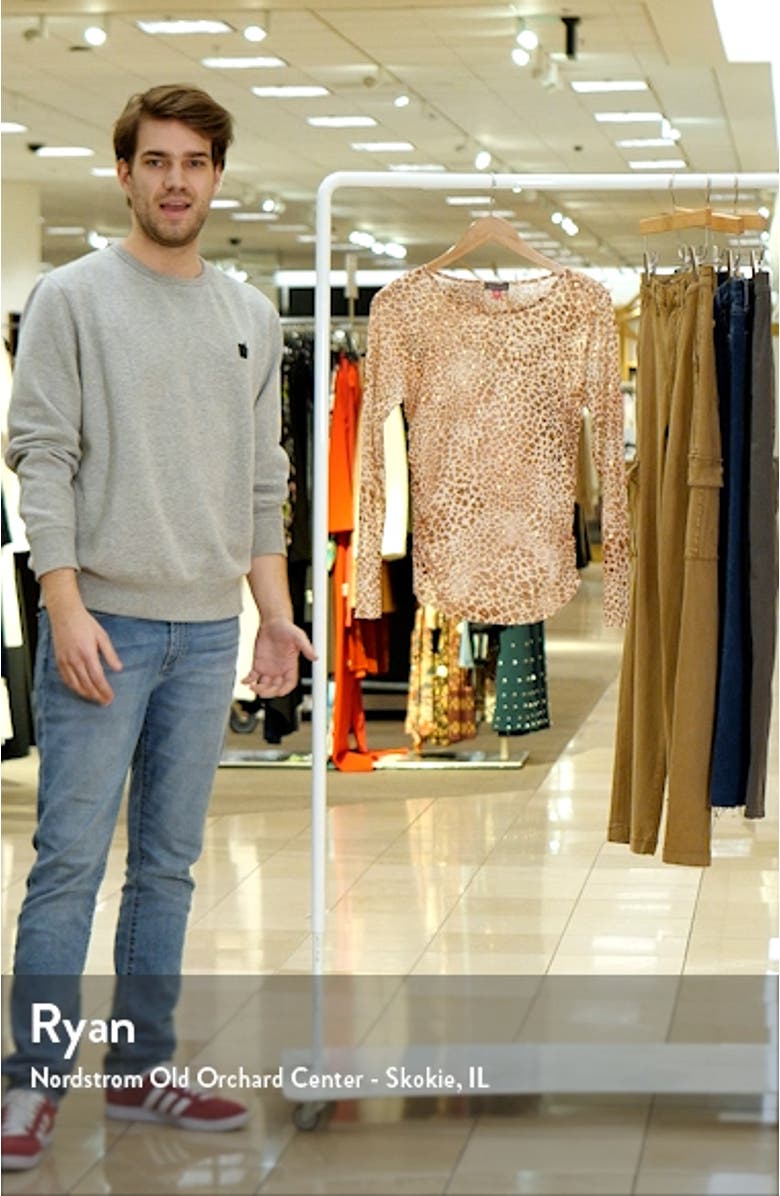 Shirred Foil Mesh T-Shirt, sales video thumbnail